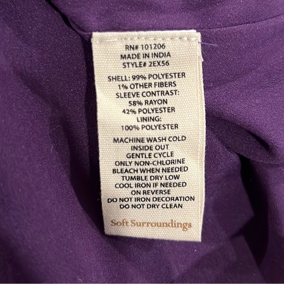 Soft Surroundings v neck multi color floral tunic dress size XL - Picture 10 of 10